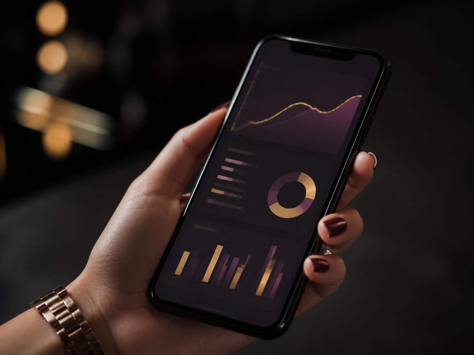 The Make Her Money app dashboard on a phone